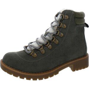 Style & Co. Women's Maariah Faux Suede Lace Up Ankle Boots Green Size 7.5 M